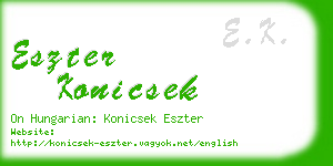 eszter konicsek business card
